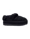 Ugg Tazzlita Suede Flatform Mules In Black