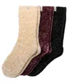 Ugg Leda Sparkle Cozy Crew Socks, Pack Of 3 In Multi