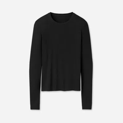 Ugg ® Women's Aidelene Long Sleeve Rib Tee Tops In Black