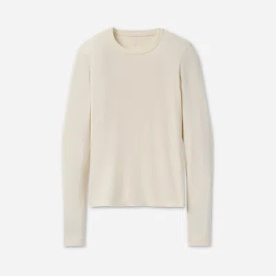 Ugg ® Women's Aidelene Long Sleeve Rib Tee Tops In Nimbus