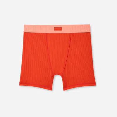 Ugg ® Women's Alexiah Boy Short Rib Lenzingu2122 Ecoverou2122 Viscose Blend Bottoms In Lobster/petal In Red