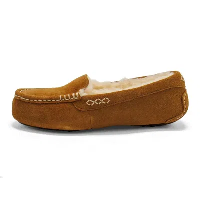Ugg Women's Ansley Moccasin Style Slippers In Chestnut In Brown