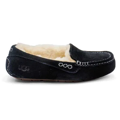 UGG WOMEN'S ANSLEY SUEDE MOCCASIN SLIPPERS IN BLACK
