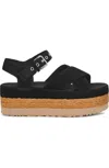 Ugg Aubrey Ankle Strap Platform Sandal In Black