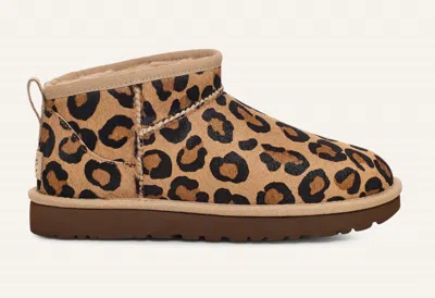 Ugg Women's Australia Classic Ultra Mini Spotty Calf Hair Boots In Spotty Natural In Multi