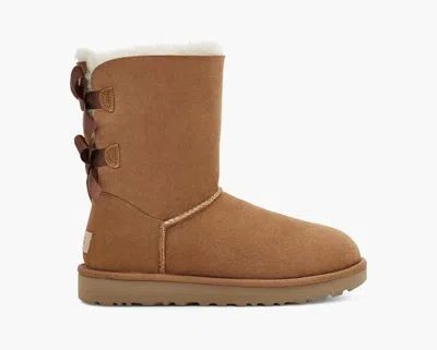 Pre-owned Ugg Women's Bailey Bow Ii Boot In Chestnut In Brown