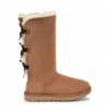 Ugg Bailey Bow Tall Shearling Fur Boots In Pink