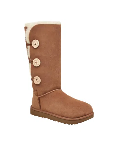 Ugg Women's Bailey Button Triplet Ii Boots In Chestnut
