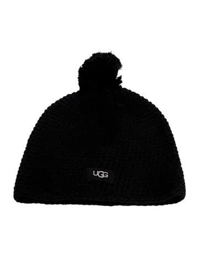 Pre-owned Ugg Women's Black Wool  Winter Beanie W/tags