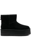 Ugg Classic Mini Platform Womens Suede Ankle Boots In Black