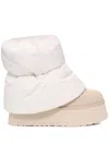 Ugg Suede Mini Dipper Puffer Boots 50 In White