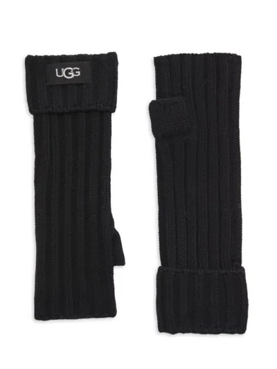 Ugg Women's Bouclé Knit Armwarmers In Black