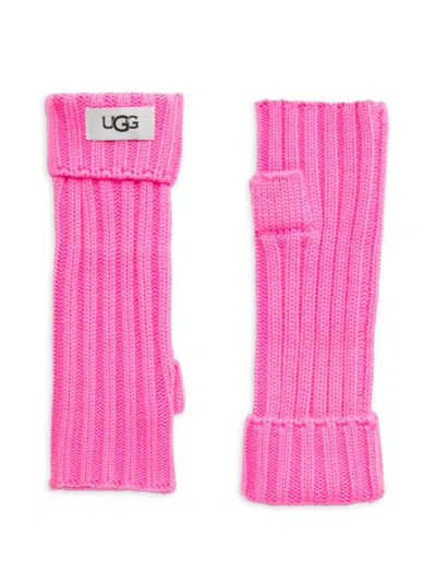 Ugg Women's Bouclé Knit Armwarmers In Pink