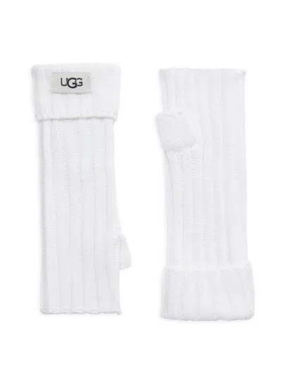 Ugg Women's Bouclé Knit Armwarmers In White