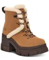 Ugg Brooklyn Suede Shearling Hiker Boots In Chestnut