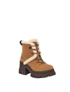 Ugg Brooklyn Suede Shearling Hiker Boots In Pink