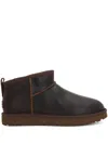 Ugg Classic Ultra Mini Leather Regenerated Boots In Brown