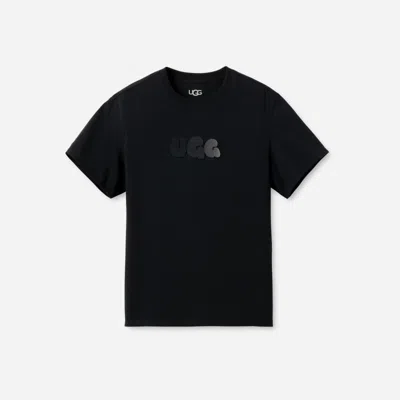 Ugg ® Women's Bubble Logo Tee Cotton Tops In Tar In Black