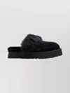 Ugg Disquette Chalet Suede And Sheepskin Slippers In Black