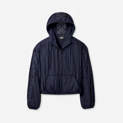 Ugg ® Women's Chiara Full-zip Hooded Jacket Tops In Navy In Blue