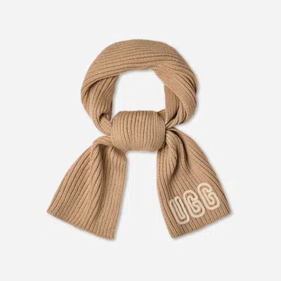 Ugg ® Women's Chunky Crafted Rib Scarf Acrylic Blend In White Pepper