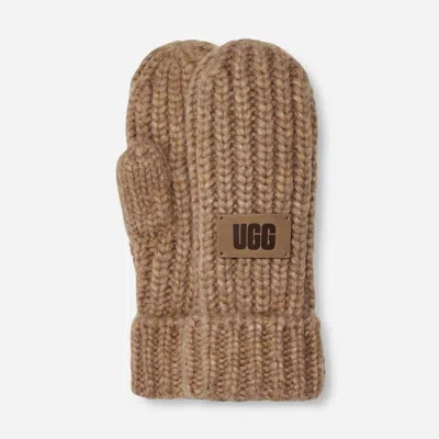 Ugg ® Women's Chunky Mitten Knit In Camel In Brown