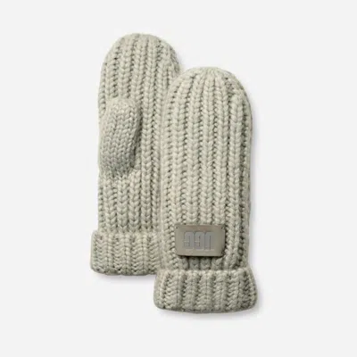 Ugg ® Women's Chunky Mitten Knit In Grey Mist In Gray