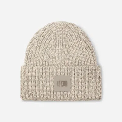 Ugg ® Women's Chunky Rib Beanie Acrylic Blend In Light Grey