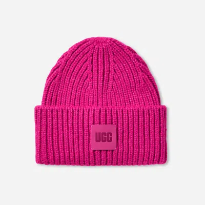 Ugg ® Women's Chunky Rib Beanie Acrylic Blend In Velvet Ribbon