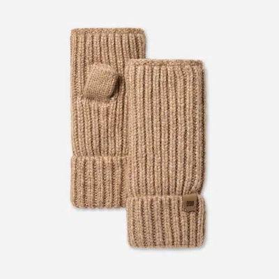 Ugg ® Women's Chunky Rib Fingerless Glove In Camel
