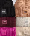 Ugg Women's Chunky Rib-knit Logo-patch Beanie In Multi