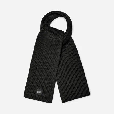 Ugg ® Women's Chunky Rib Knit Scarf Acrylic Blend Scarves In Black