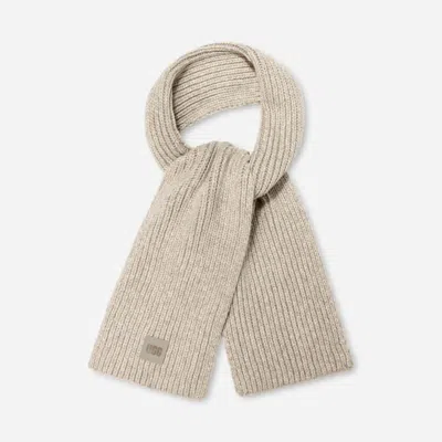 Ugg ® Women's Chunky Rib Knit Scarf Acrylic Blend Scarves In Light Grey