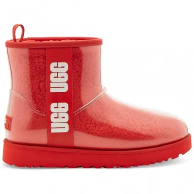 Ugg Women's Classic Clear Mini Boots In Samba Red