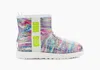 Ugg Classic Clear Mini Womens Pull On Ankle Booties In Multi