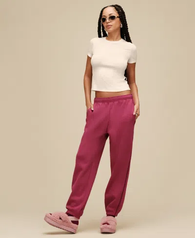Ugg Women's Classic Fleece Pull-on Sweatpants In Pink