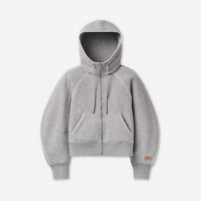 Ugg ® Women's Classic Full-zip Hoodie In Grey Heather In Gray