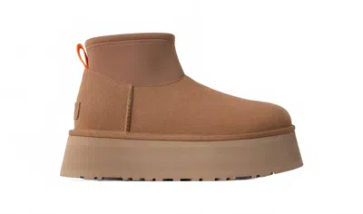 Ugg Camel Suede Mini Dipper Ankle Boots In Brown