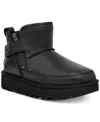 Ugg Classic Mini Moto Womens Zipper Leather Ankle Boots In Black