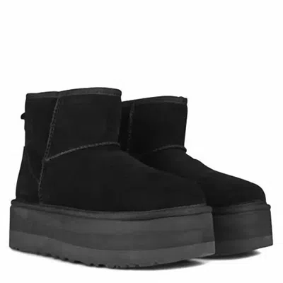 UGG WOMEN'S CLASSIC MINI PLATFORM BOOT IN BLACK