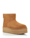 Ugg Women's Classic Mini Platform Booties In Chestnut