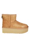Ugg Classic Mini Platform Suede Boots In Brown