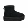 Ugg Classic Mini Platform Black Ankle Boots With Platform In Suede Woman In Black