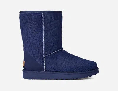 Ugg ® Women's Classic Short Calf Hair Classic Boots In High-voltage Blue