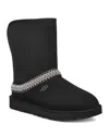 Ugg Classic Short Crescent Womens Suede Pull On Winter Boots In Black