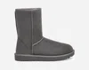 Ugg Mid-calf Suede Boots With Plush Lamb Lining In Black