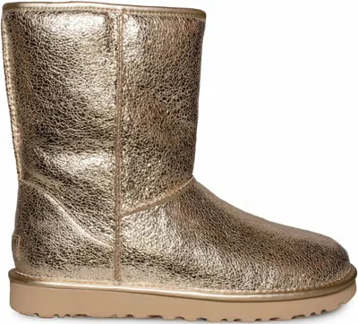 Ugg Women's Classic Short Sparkle Boot In Gold