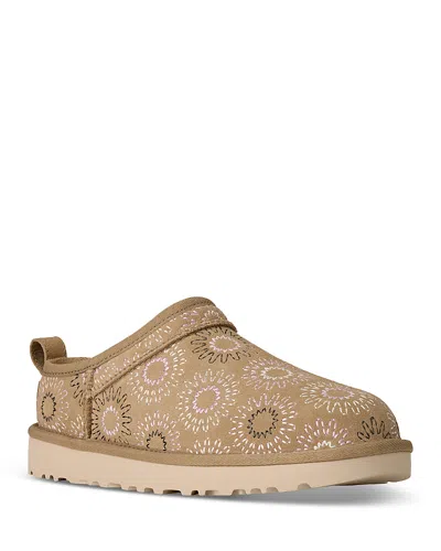 UGG WOMEN'S CLASSIC SUN STITCH SUEDE MINI BOOTS