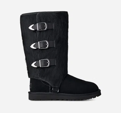 Ugg ® Women's Classic Tall Western Sheepskin In Black