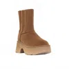 Ugg 'twin Seam Elevated Platform' Ankle Boots In Brown
